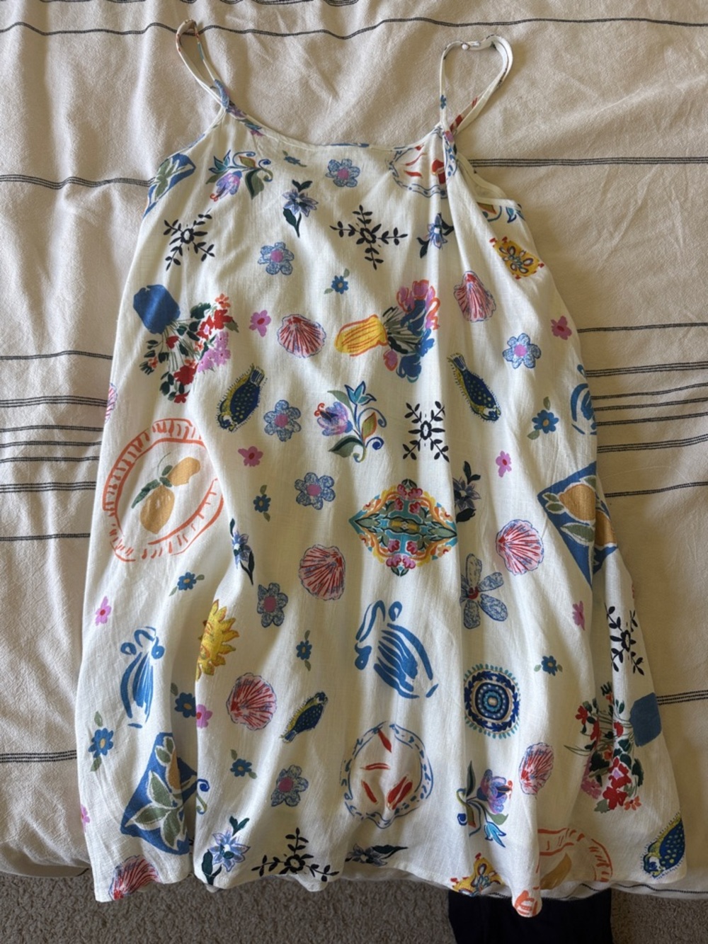 Petal & Pup Amalfi Linen Midi Swing Dress - colorful for european summer, XS